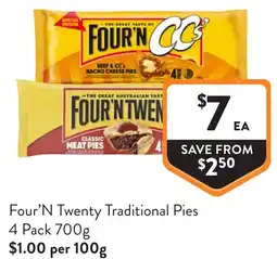 Foodworks Four N Twenty Traditional Pies offer