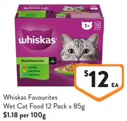 Foodworks Whiskas Favourites Wet Cat Food offer
