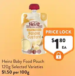 Foodworks Heinz Baby Food Pouch offer