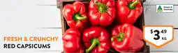 Foodworks Fresh & crunchy red capsicums offer