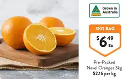 Foodworks Pre Packed Navel Oranges offer