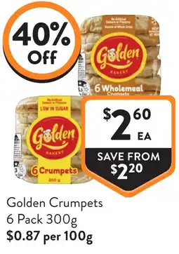 Foodworks Golden Crumpets offer