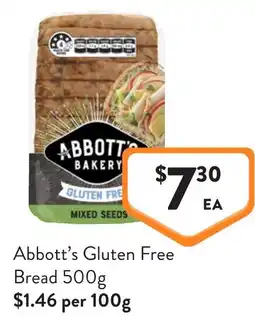 Foodworks Abbotts Gluten Free Bread offer