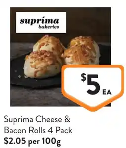 Foodworks Suprima Cheese & Bacon Rolls offer