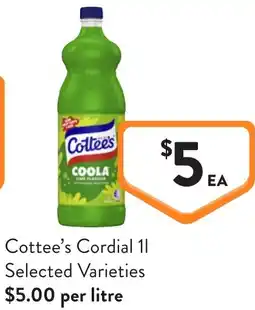 Foodworks Cottees Cordial offer