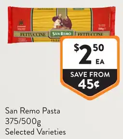 Foodworks San Remo Pasta offer