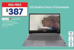Officeworks Lenovo 15.6 IdeaPad Celeron 3i Chromebook offer
