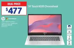 Officeworks Hp 14 Touch N100 Chromebook offer