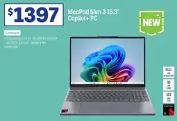 Officeworks Lenovo ideapad slim 3 15.3 copilot pc offer