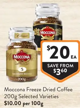 Foodworks Moccona Freeze Dried Coffee offer