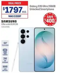 Officeworks Samsung galaxy s26 ultra unlocked smartphone offer