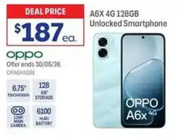 Officeworks Oppo a6x 128gb unlocked smartphone offer