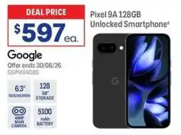 Officeworks Pixel 9A 128GB Unlocked Smartphone offer