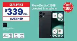 Officeworks Phone 3a Lite 128GB Unlocked Smartphone offer