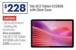 Officeworks Lenovo Tab 10.1 Tablet 4/128GB with Clear Case offer