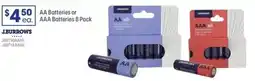 Officeworks J.burrows aa batteries or aaa batteries offer
