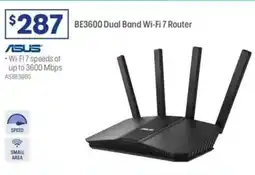 Officeworks Asus be3600 dual band wifi 7 router offer