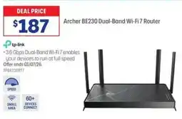 Officeworks Archer BE230 Dual Band WiFi 7 Router offer