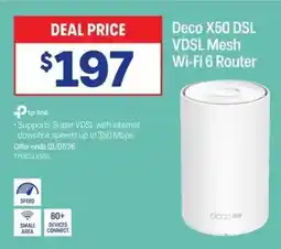 Officeworks Deco x50 dsl vdsl mesh wifi 6 router offer
