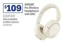 Officeworks W800bt pro wireless headphones with anc offer