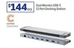Officeworks Dual Monitor USB-C 12 Port Docking Station offer