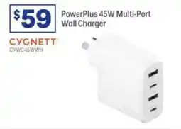 Officeworks Cygnett PowerPlus 45W Multi Port Wall Charger offer