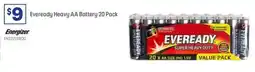Officeworks Energizer eveready heavy aa battery offer
