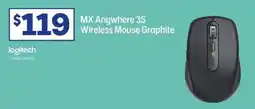 Officeworks Logitech MX Anywhere 3S Wireless Mouse Graphite offer