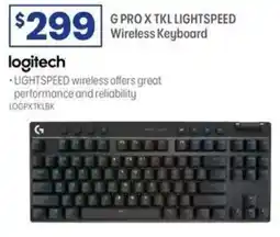 Officeworks Logitech g pro x tkl lightspeed wireless keyboard offer
