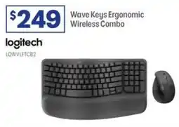 Officeworks Logitech Wave Keys Ergonomic Wireless Combo offer