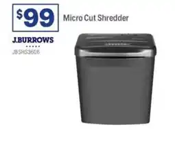Officeworks J.burrows Micro Cut Shredder offer