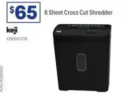 Officeworks keji 6 Sheet Cross Cut Shredder offer