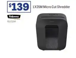 Officeworks Lx25m micro cut shredder offer