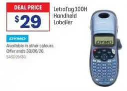 Officeworks LetraTag 100H Handheld Labeller offer