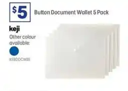 Officeworks Keji Button Document Wallet offer