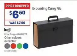 Officeworks Keji Expanding Carry File offer