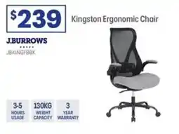Officeworks J.burrows Kingston Ergonomic Chair offer