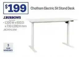 Officeworks J.burrows Chatham Electric Sit Stand Desk offer