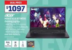 Officeworks Acer nitro v 15.6 rtx4050 gaming laptop offer