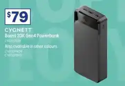 Officeworks Cygnett boost 20k gen4 powerbank offer