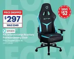 Officeworks Rtc embrace large alcantara premium gaming chair offer
