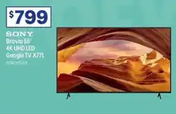 Officeworks Sony bravia 55 4k uhd led google tv x77l offer