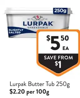 Foodworks Lurpak Butter Tub offer