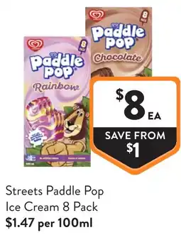 Foodworks Streets Paddle Pop Ice Cream offer