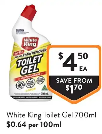Foodworks White King Toilet Gel offer