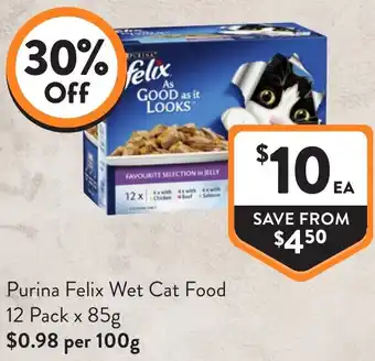 Foodworks Purina Felix Wet Cat Food offer