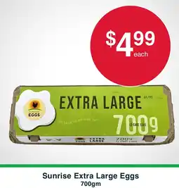 Australian Butchers Store Sunrise Extra Large Eggs offer
