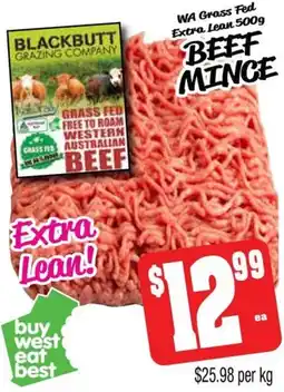 Farmer Jack's Wa grass fed extra lean beef mince offer