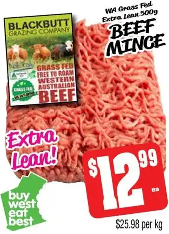 Farmer Jack's Wa grass fed extra lean beef mince offer