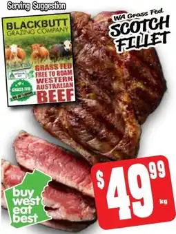 Farmer Jack's Wa grass fed scotch fillet offer
